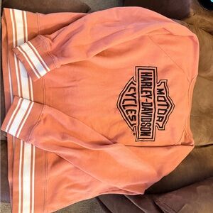 Harley-Davidson Orange Sweatshirt with White Accents